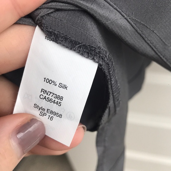 Madewell grey silk top - Picture 4 of 5